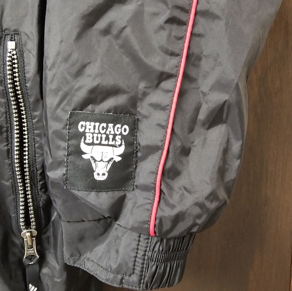 Adidas Men’s Windbreaker Jacket Sz 4XL Black Chicago‎ Bulls - Picture 4 of 8